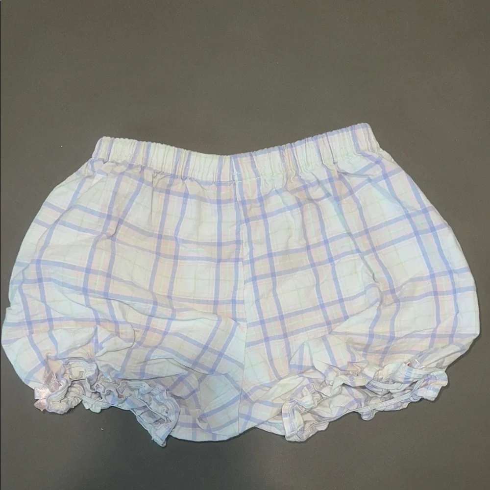 White, Pink, Purple, and Yellow Plaid Baby Bloomers